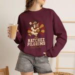 Natchez Pilgrims Crewneck Sweatshirt - Vintage Defunct Baseball Teams - Mississippi