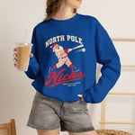 North Pole Nicks Crewneck Sweatshirt - Vintage Defunct Baseball Teams - Alaska