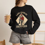 Lake Charles Skippers Crewneck Sweatshirt - Vintage Defunct Baseball Teams - Louisiana