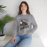 Council Bluffs Rails Crewneck Sweatshirt - Vintage Defunct Baseball Teams - Iowa