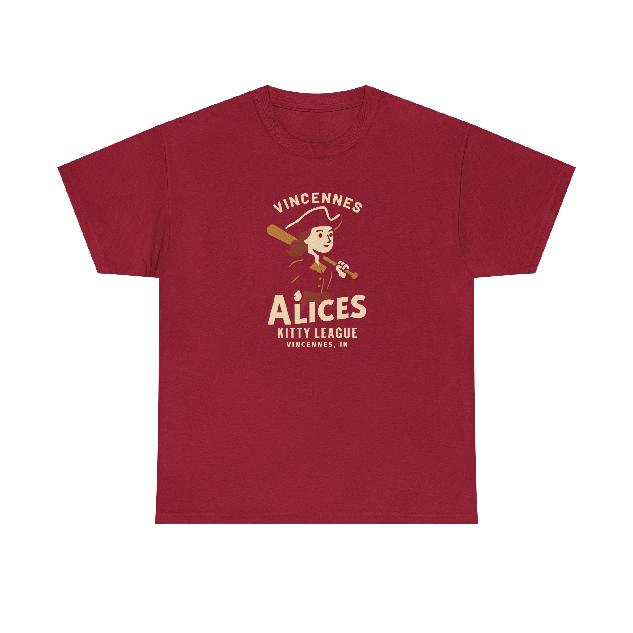 Vincennes Alices T-Shirt (Heavyweight) - Vintage Defunct Baseball Teams
