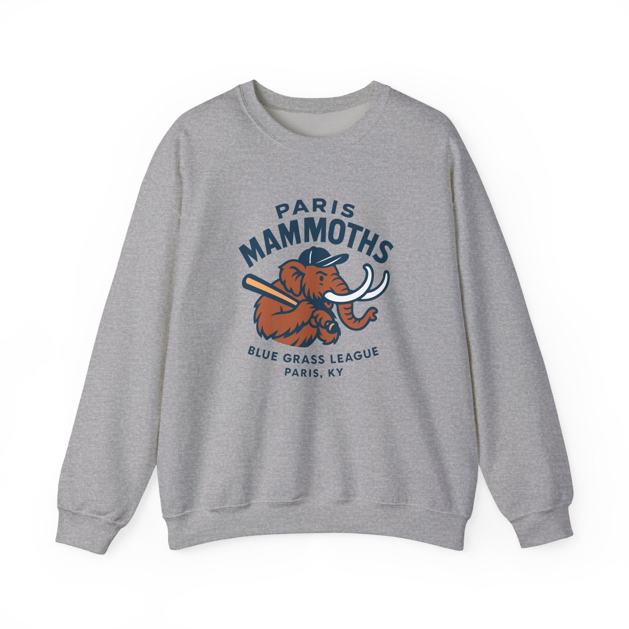 Paris Mammoths Crewneck Sweatshirt - Vintage Defunct Baseball Teams