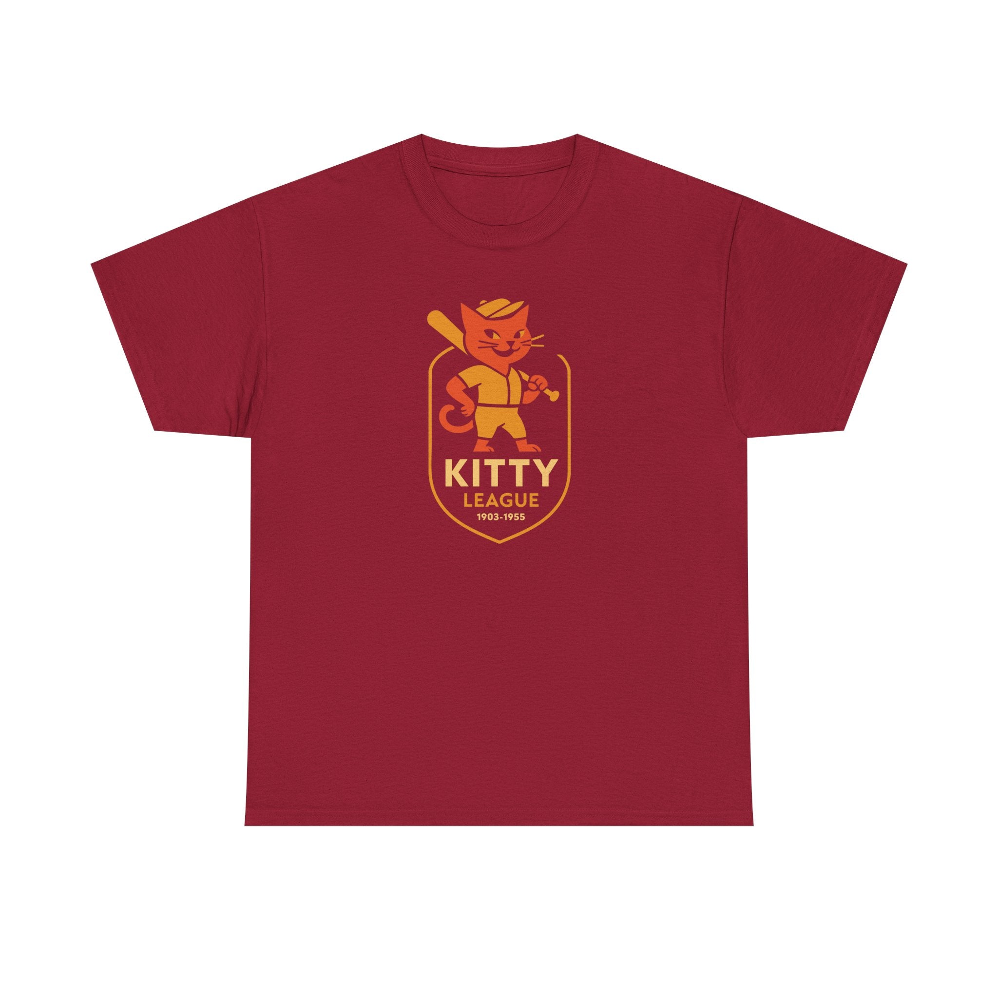 Kitty League  T-Shirt (Heavyweight) - Vintage Defunct Baseball Teams