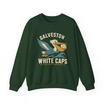 Galveston White Caps Crewneck Sweatshirt - Vintage Defunct Baseball Teams - Texas