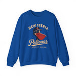 New Iberia Pelicans Crewneck Sweatshirt - Vintage Defunct Baseball Teams - Louisiana