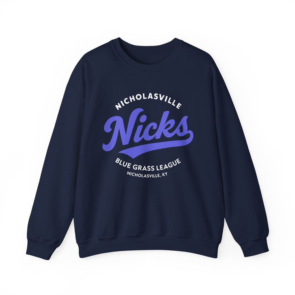 Nicholasville Nicks Crewneck Sweatshirt - Vintage Defunct Baseball Teams