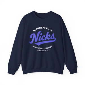 Nicholasville Nicks Crewneck Sweatshirt - Vintage Defunct Baseball Teams