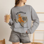 Amarillo Gold Sox Crewneck Sweatshirt - Vintage Defunct Baseball Teams - Texas