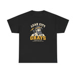 Lead City Grays T-Shirt (Heavyweight) - Vintage Defunct Baseball Teams - South Dakota