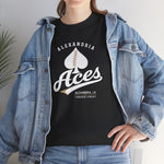 Alexandria Aces T-Shirt (Heavyweight) - Vintage Defunct Baseball Teams - Louisiana