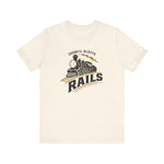 Council Bluffs Rails T-Shirt (Premium Lightweight) - Vintage Defunct Baseball Teams - Iowa