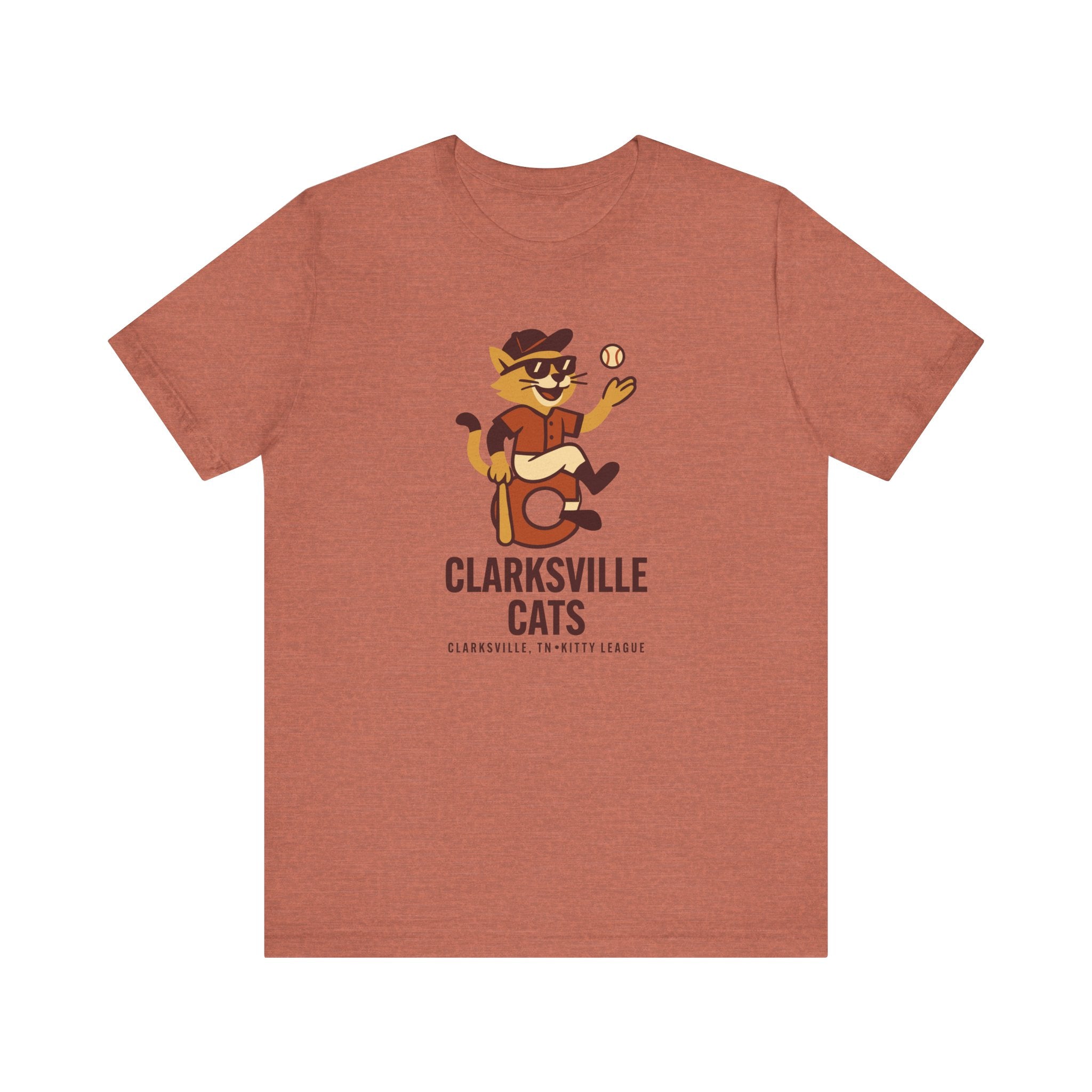 Clarksville Cats T-Shirt (Premium Lightweight) - Vintage Defunct Baseball Teams