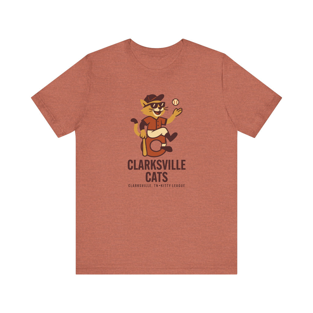 Clarksville Cats T-Shirt (Premium Lightweight) - Vintage Defunct Baseball Teams