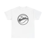 Boise Buckskins Heavyweight T-Shirt in white with the Boise Buckskins logo, script lettering across a stitched baseball on the front