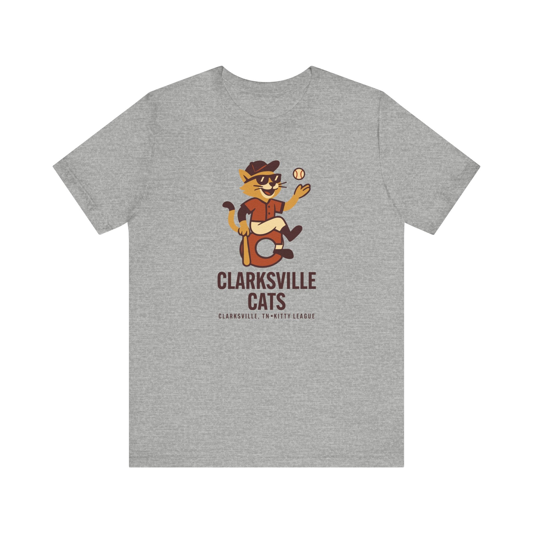 Clarksville Cats T-Shirt (Premium Lightweight) - Vintage Defunct Baseball Teams