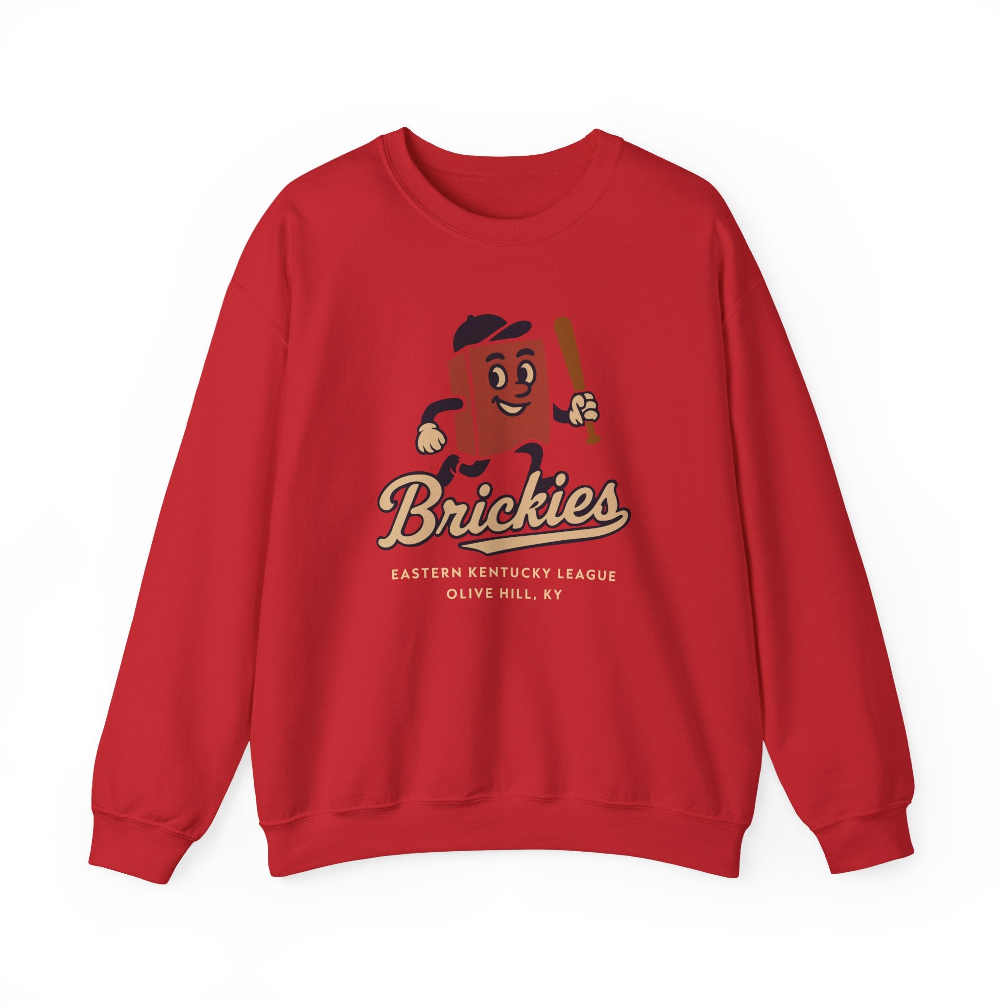 Olive Hill Brickies Crewneck Sweatshirt - Vintage Defunct Baseball Teams