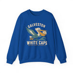 Galveston White Caps Crewneck Sweatshirt - Vintage Defunct Baseball Teams - Texas