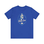 Blue Portland Blue Sox vintage baseball team logo printed on premium lightweight t-shirt