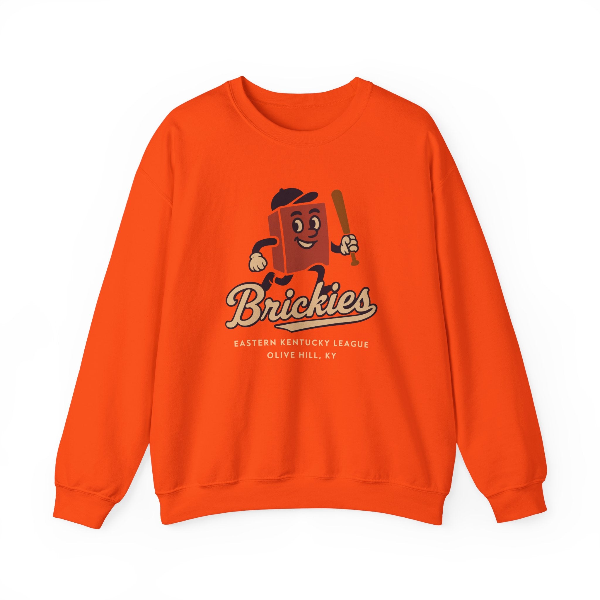 Olive Hill Brickies Crewneck Sweatshirt - Vintage Defunct Baseball Teams