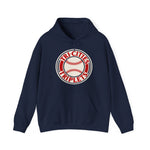 Tri-Cities Triplets Hoodie in navy with the Tri-Cities Triplets logo, red lettering circling a baseball on the front