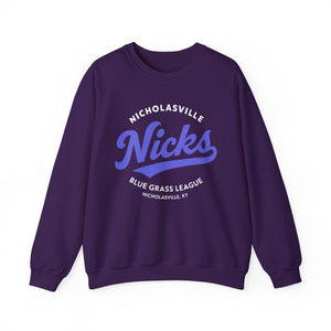 Nicholasville Nicks Crewneck Sweatshirt - Vintage Defunct Baseball Teams