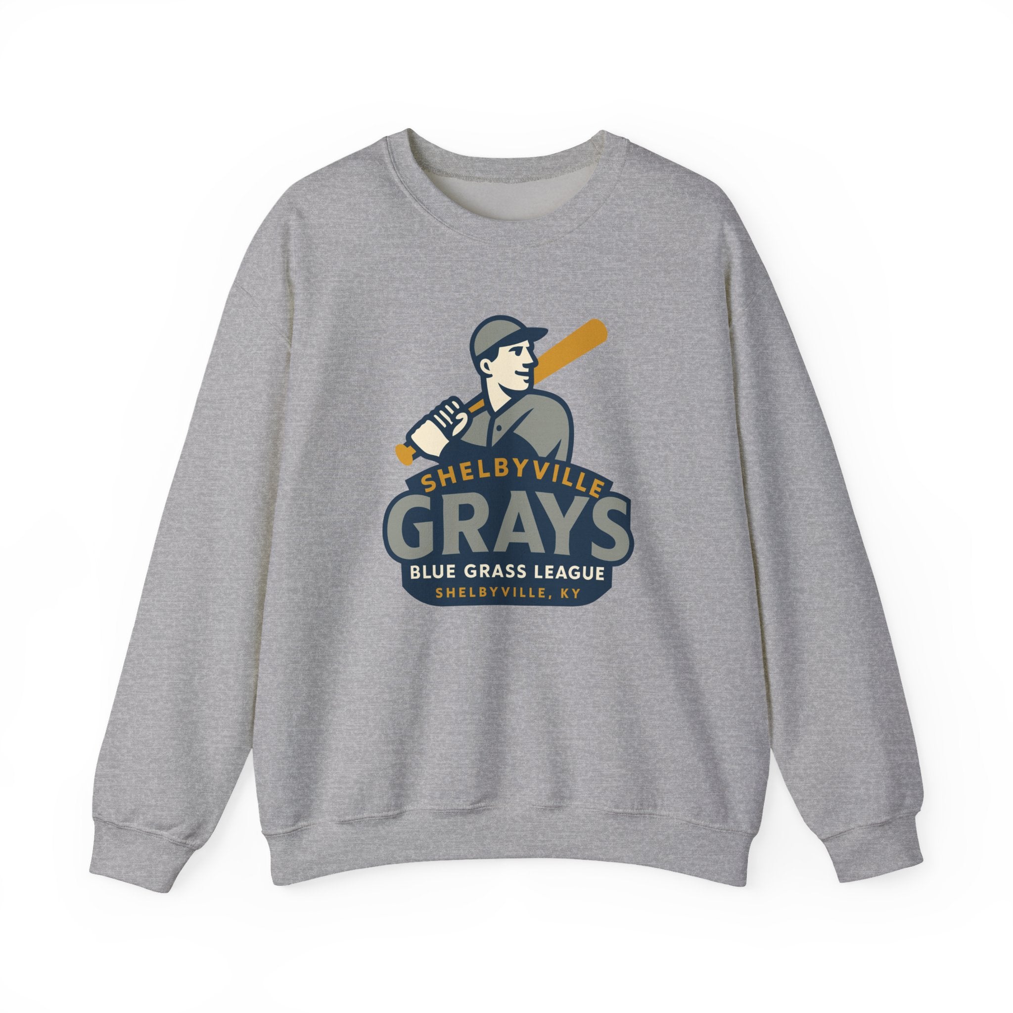 Shelbyville Grays Crewneck Sweatshirt - Vintage Defunct Baseball Teams