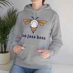 San Jose Bees 1980s Style Hoodie - Vintage Defunct Baseball Teams - California
