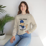 Las Vegas Wranglers Crewneck Sweatshirt - Vintage Defunct Baseball Teams - Nevada