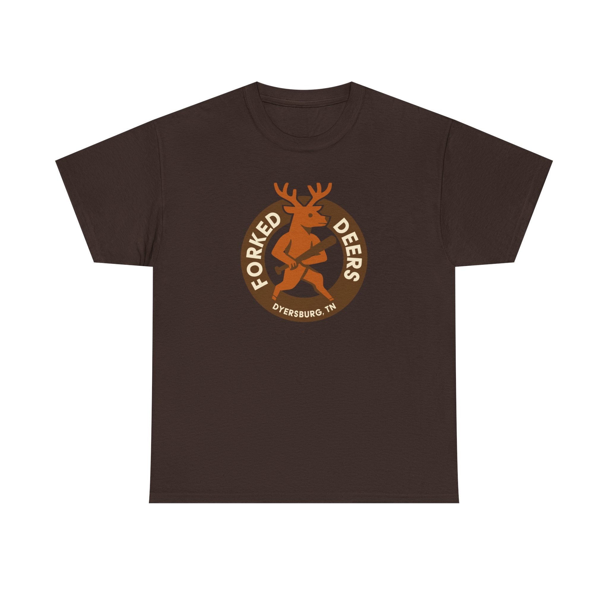 Dyersburg Forked Deers T-Shirt (Heavyweight) - Vintage Defunct Baseball Teams