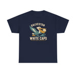 Galveston White Caps T-Shirt (Heavyweight) - Vintage Defunct Baseball Teams - Texas