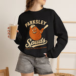Parksley Spuds Crewneck Sweatshirt - Vintage Defunct Baseball Teams - Virginia