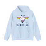 San Jose Bees 1980s Style Hoodie - Vintage Defunct Baseball Teams - California