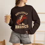 Bartlesville Broncs Crewneck Sweatshirt - Vintage Defunct Baseball Teams - Oklahoma