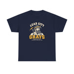 Lead City Grays T-Shirt (Heavyweight) - Vintage Defunct Baseball Teams - South Dakota