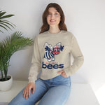 San Jose Bees 1960s Style Crewneck Sweatshirt - Vintage Defunct Baseball Teams - California