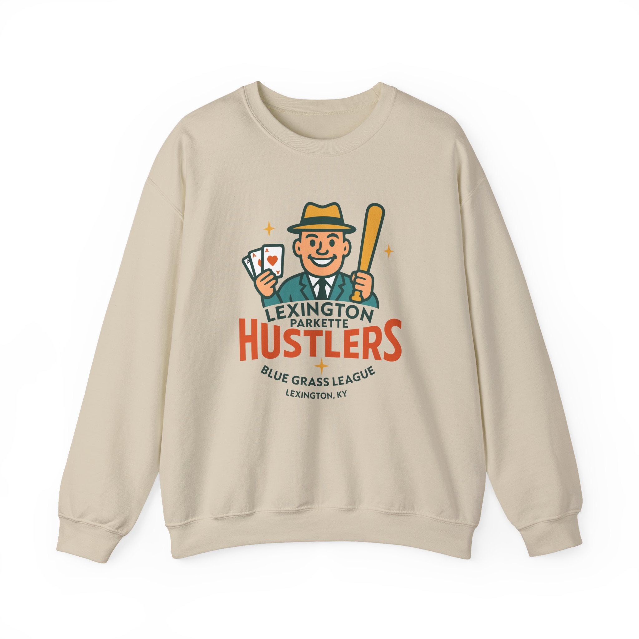 Lexington Parkette Hustlers Crewneck Sweatshirt - Vintage Defunct Baseball Teams