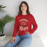 Richmond Roses Crewneck Sweatshirt - Vintage Defunct Baseball Teams - Indiana