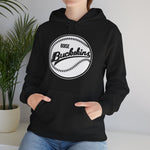 Boise Buckskins Hoodie in black with the Boise Buckskins logo, script lettering across a stitched baseball on the front, worn by model