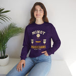 Minot Magicians Crewneck Sweatshirt - Vintage Defunct Baseball Teams - North Dakota