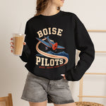 Boise Pilots Crewneck Sweatshirt - Vintage Defunct Baseball Teams - Idaho