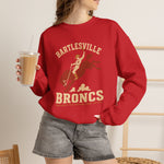 Bartlesville Broncs Crewneck Sweatshirt - Vintage Defunct Baseball Teams - Oklahoma