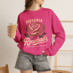 Victoria Rosebuds Crewneck Sweatshirt - Vintage Defunct Baseball Teams - Texas