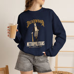 Deadwood Metropolitans Crewneck Sweatshirt - Vintage Defunct Baseball Teams - South Dakota