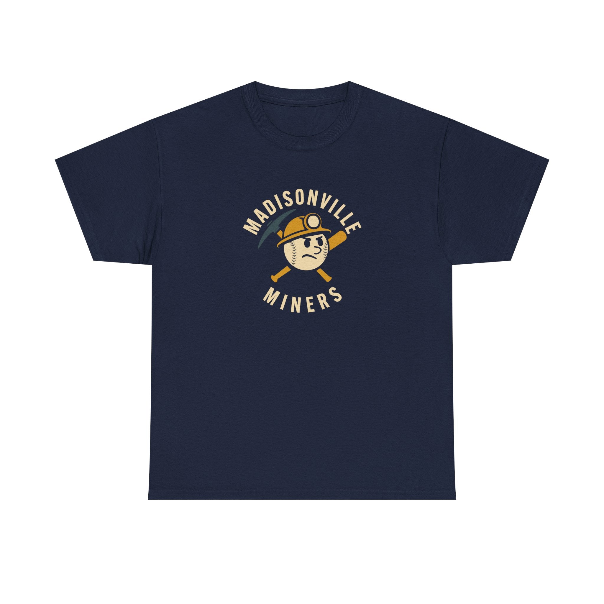 Madisonville Miners T-Shirt (Heavyweight) - Vintage Defunct Baseball Teams