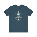 Portland Blue Sox vintage baseball team logo on premium lightweight navy blue t-shirt