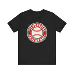 Tri-Cities Triplets Premium Lightweight T-Shirt in black with the Tri-Cities Triplets logo, red lettering circling a baseball on the front