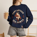 Port Arthur Sea Hawks Crewneck Sweatshirt - Vintage Defunct Baseball Teams - Texas