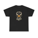 Fort Wayne Brakies Heavyweight T-Shirt in black with the smiling lantern between two crossed baseball bats on the front