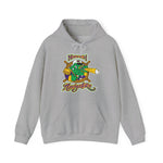 Norwich Navigators Baseball Hoodie in sport grey with the green gator navigator logo peering through a bat spyglass inside a ship's wheel on the front