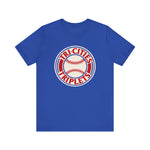 Tri-Cities Triplets Premium Lightweight T-Shirt in true royal with the Tri-Cities Triplets logo, red lettering circling a baseball on the front